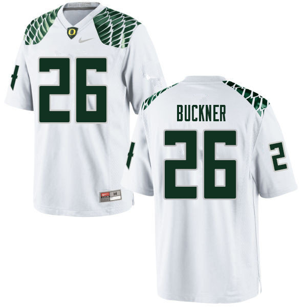 Men #26 Kyle Buckner Oregn Ducks College Football Jerseys Sale-White - Click Image to Close